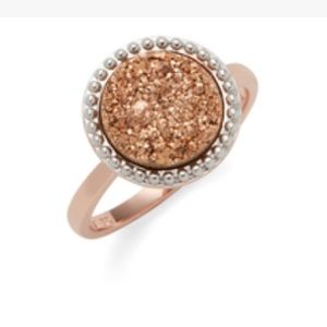 Rose gold druzy ring